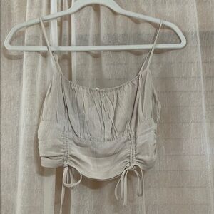 Garage- Women's Cream Ruched Top